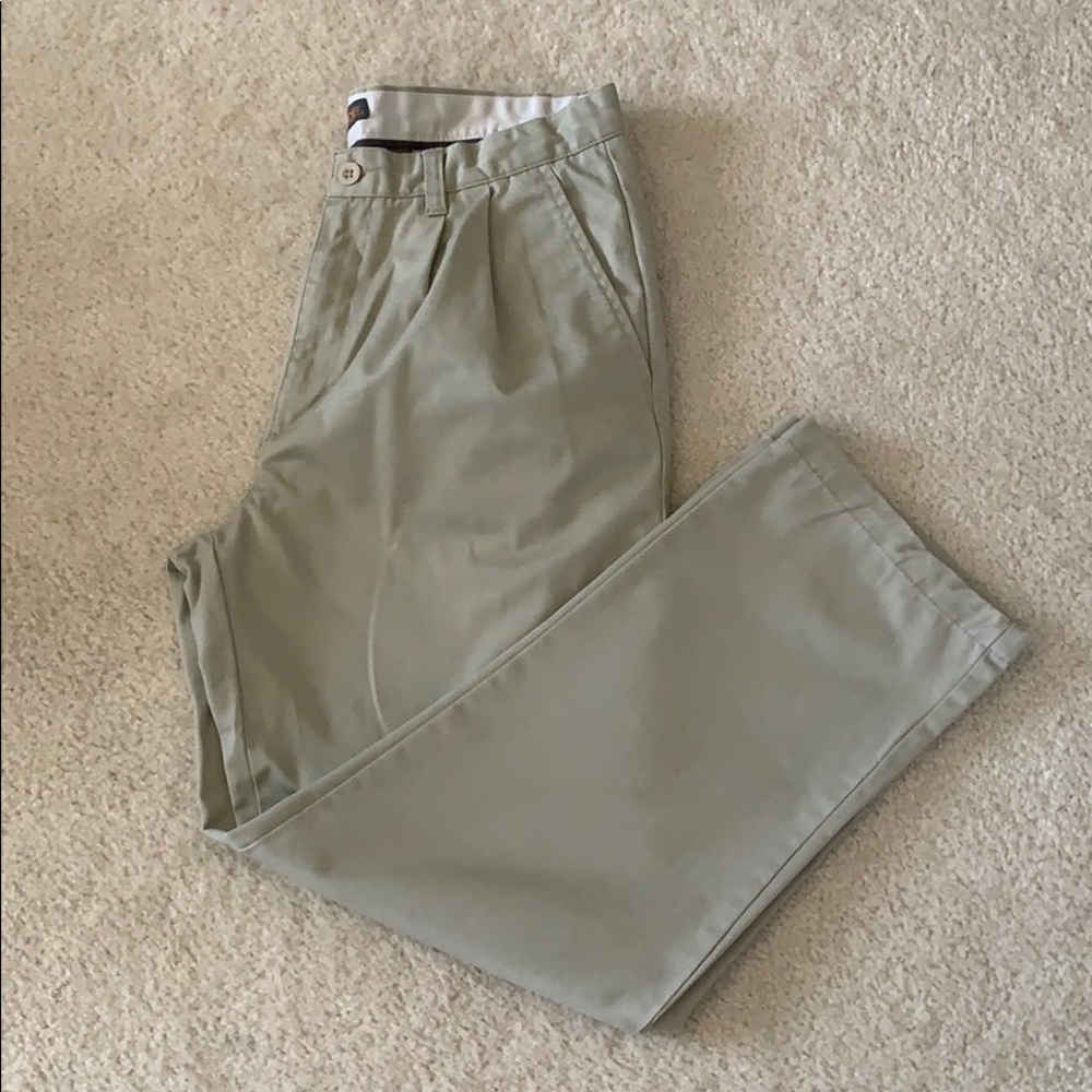 Cherokee Pleated Khaki 4 Pocket Pants Sz 35X30